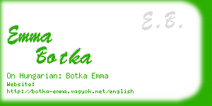 emma botka business card